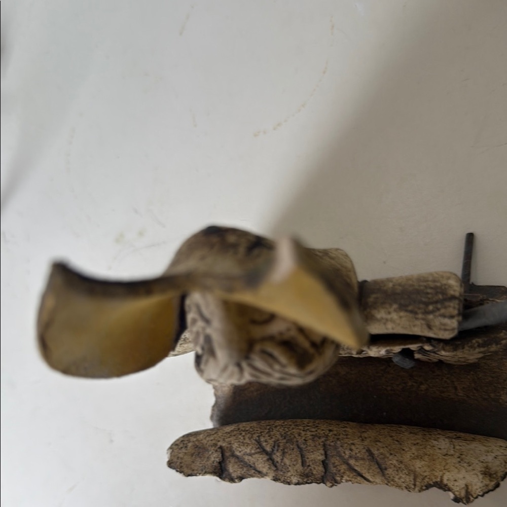 Rustic Warrior Sculpture - Yellow and Brown - Picture 4 of 10